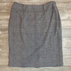 Anne Klein Skirt Women’s Size 14P Petite Grey Plaid Career Business Lined Ladies